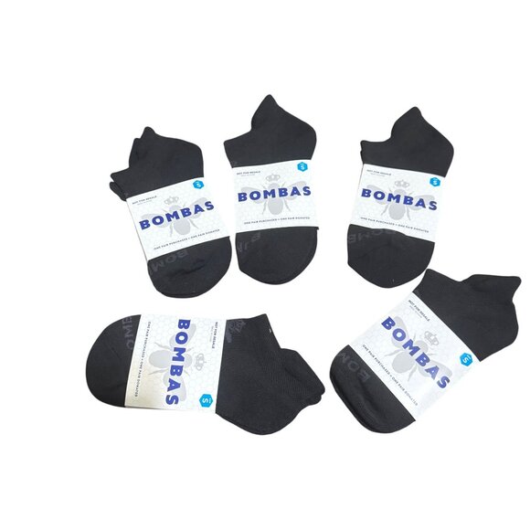 Bombas ankle Sock tech 5-Pack Black size Small honeycomb blister tab performance - Picture 2 of 6